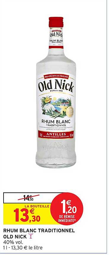 RHUM BLANC TRADITIONNEL OLD NICK