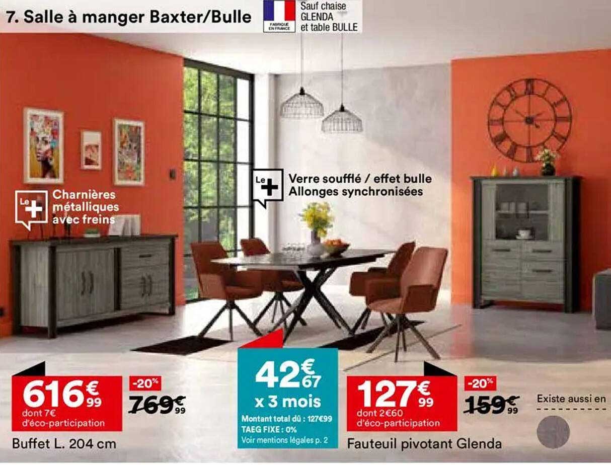 Salle à manger Baxter/Bulle