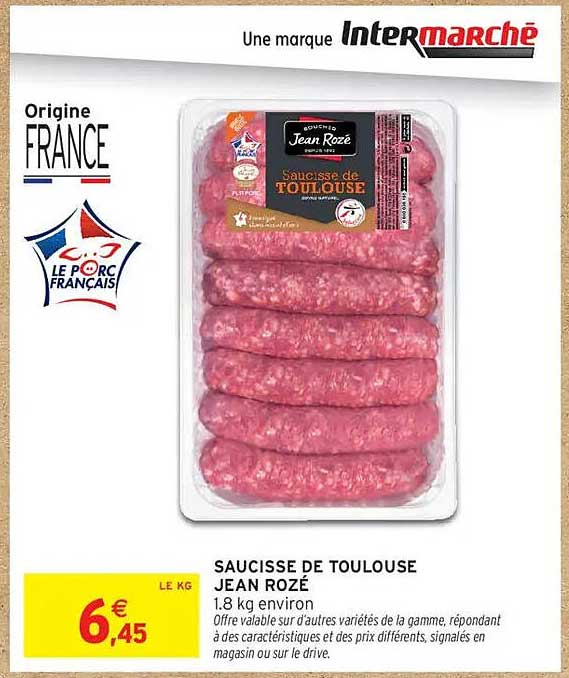 SAUCISSE DE TOULOUSE JEAN ROZÉ