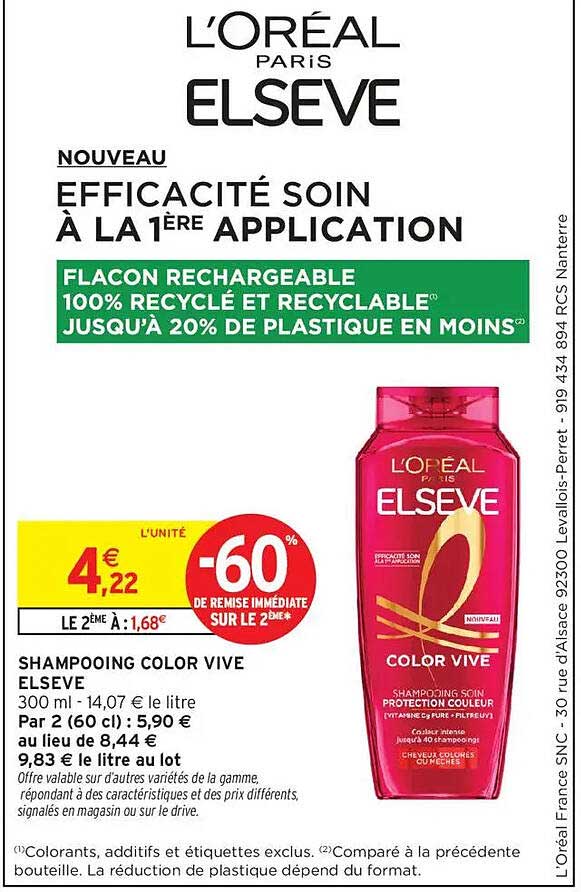 SHAMPOOING COLOR VIVE ELSEVE