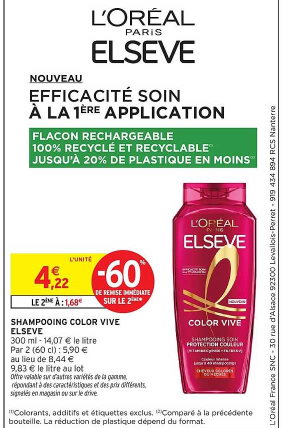 SHAMPOOING COLOR VIVE ELSEVE
