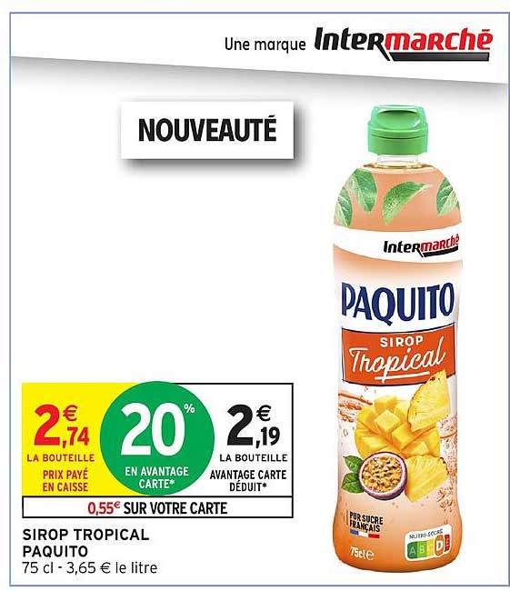 SIROP TROPICAL PAQUITO