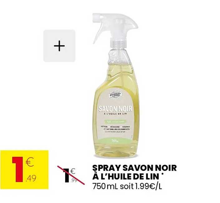 SPRAY SAVON NOIR À L’HUILE DE LIN