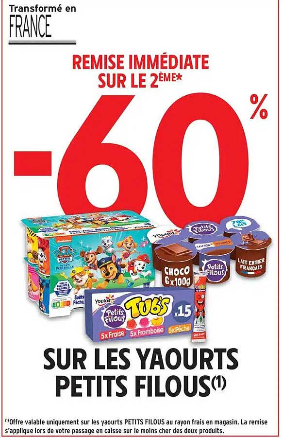 SUR LES YAOURTS PETITS FILOUS