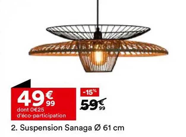 Suspension Sanaga Ø 61 cm