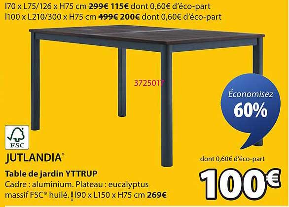 Table de jardin YTTRUP