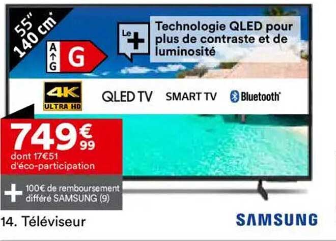 Téléviseur QLED Samsung 55"