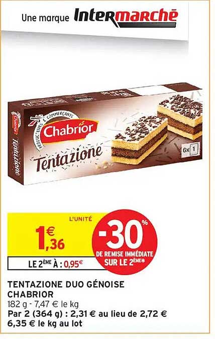 TENTAZIONE DUO GÉNOISE CHABRIOR