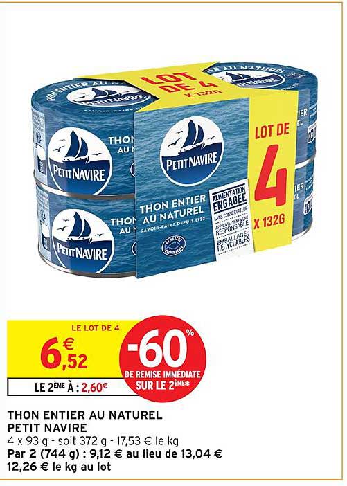 THON ENTIER AU NATUREL PETIT NAVIRE
