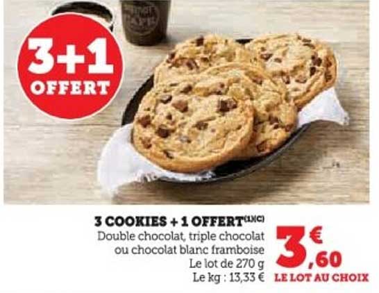 3 COOKIES + 1 OFFERT