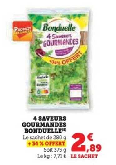 4 SAVEURS GOURMANDES BONDUELLE