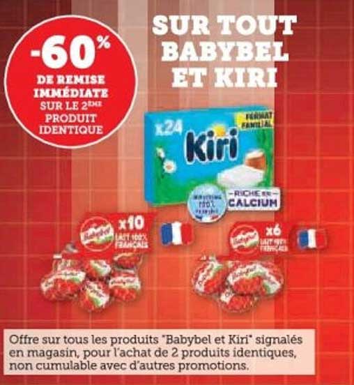 -60% DE REMISE IMMEDIATE SUR LE 2ÈME PRODUIT IDENTIQUE
