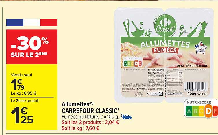 Allumettes CARREFOUR CLASSIC’