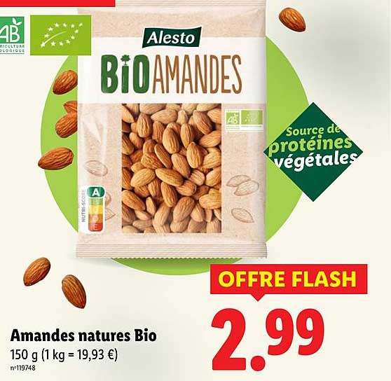 Amandes natures Bio