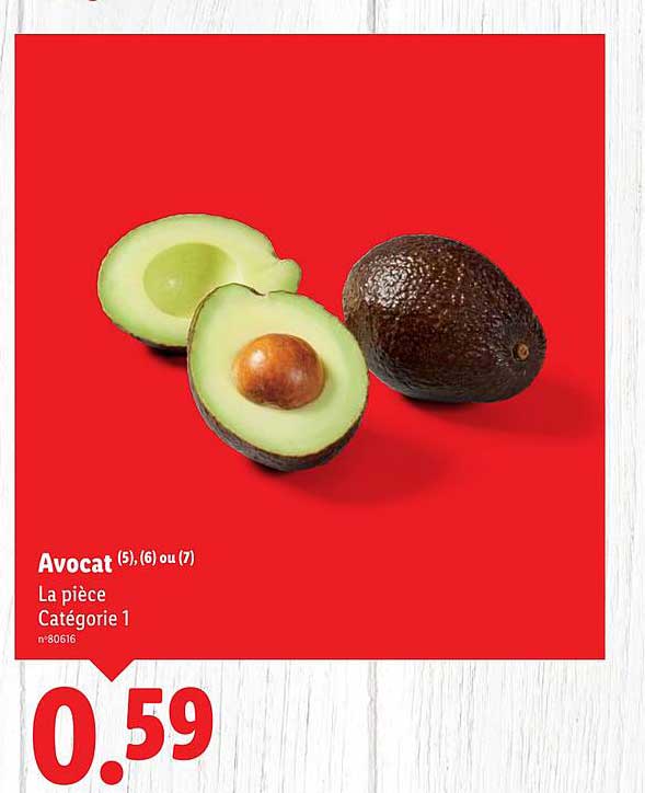Avocat (5),(6) ou (7) La pièce Catégorie 1