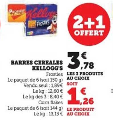 BARRES CEREALES KELLOGG'S Frosties