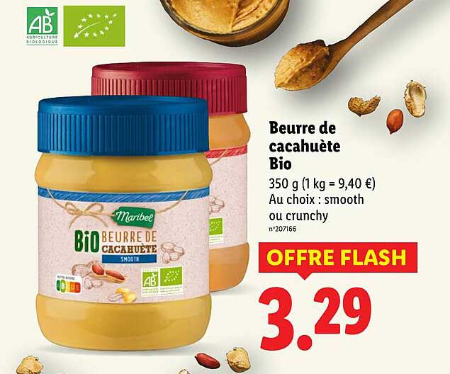 Beurre de cacahuète Bio