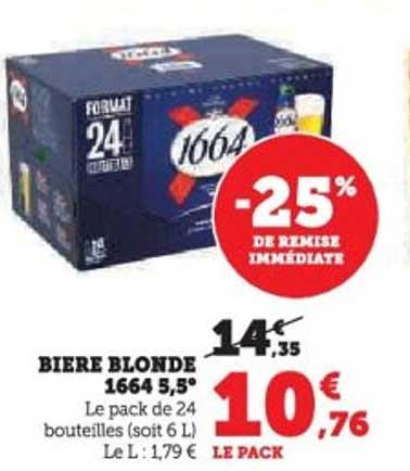 BIERE BLONDE 1664 5,5°