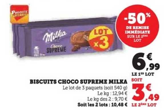 BISCUITS CHOCO SUPREME MILKA