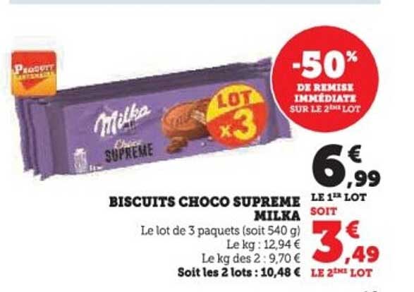 BISCUITS CHOCO SUPREME MILKA