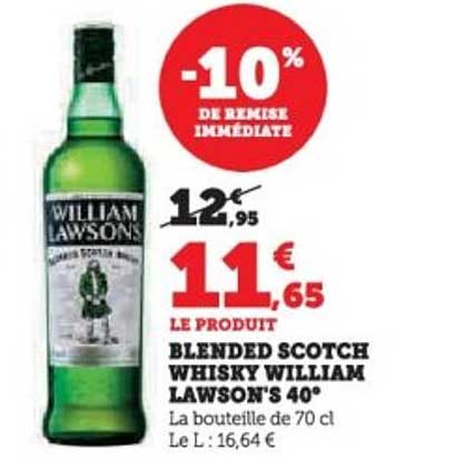 BLENDED SCOTCH WHISKY WILLIAM LAWSON'S 40°