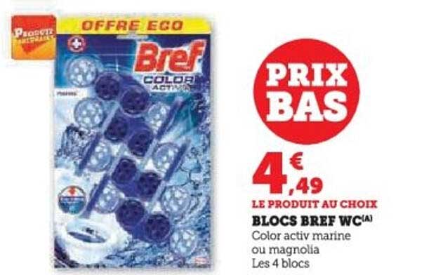 Blocs Bref WC Color activ marine ou magnolia Les 4 blocs