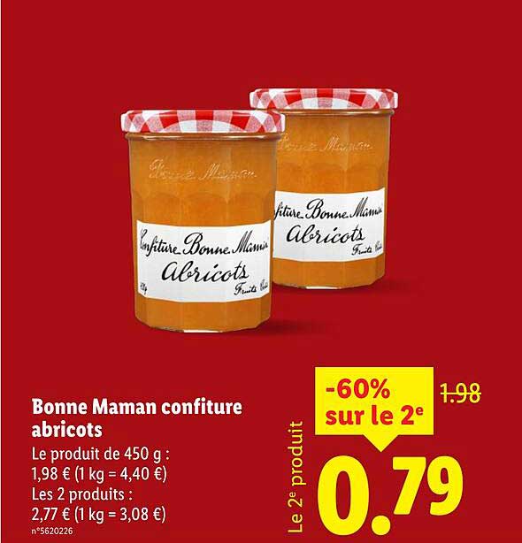 Bonne Maman confiture abricots