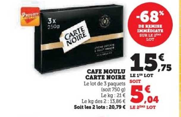 CAFE MOULU CARTE NOIRE