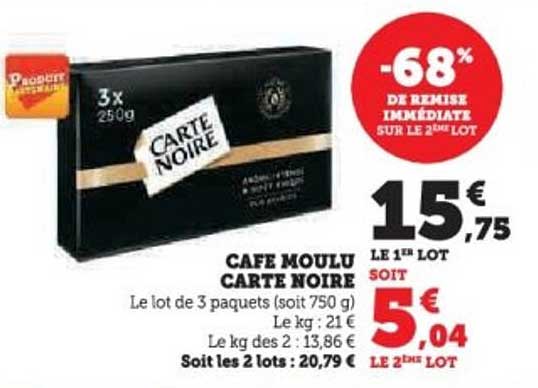 CAFÉ MOULU CARTE NOIRE