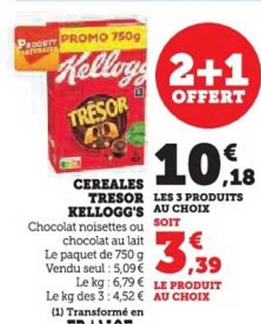 CÉRÉALES TRÉSOR KELLOGG'S