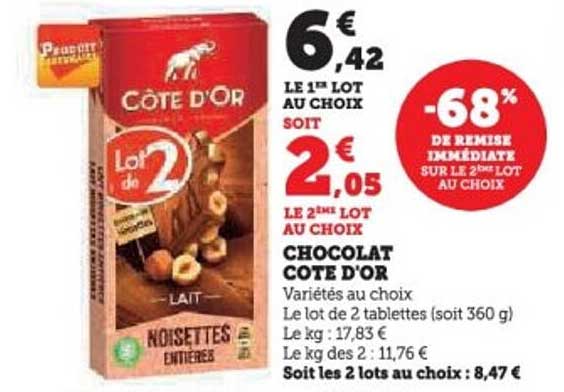 Chocolat Côte d'Or - Noisettes entières