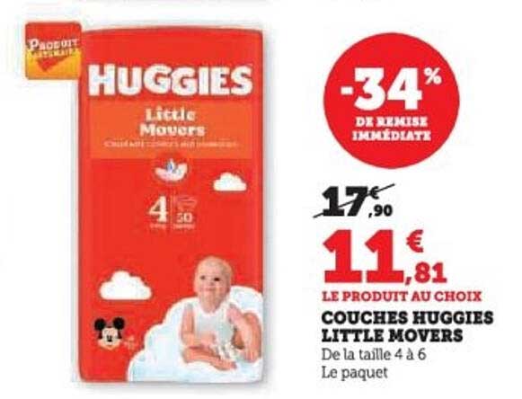 COUCHES HUGGIES LITTLE MOVERS