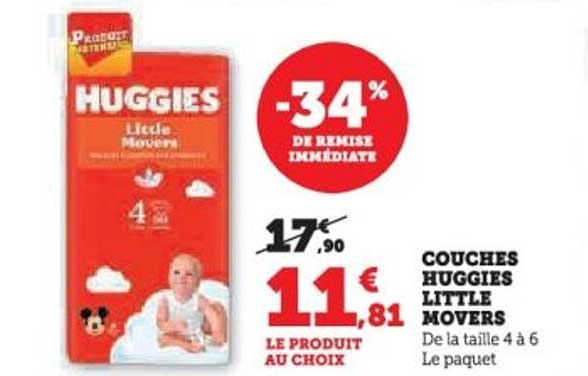 COUCHES HUGGIES LITTLE MOVERS