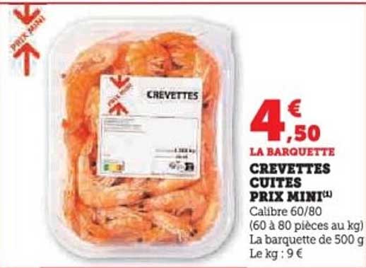 CREVETTES CUITES PRIX MINI