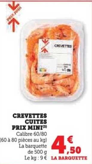 CREVETTES CUITES PRIX MINI