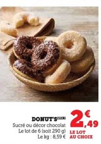 DONUT'S(1kg) Sucré ou décor chocolat