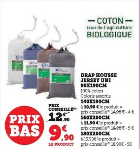 DRAP HOUSSE JERSEY UNI