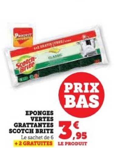 ÉPONGES VERTES GRATTANTES SCOTCH BRITE