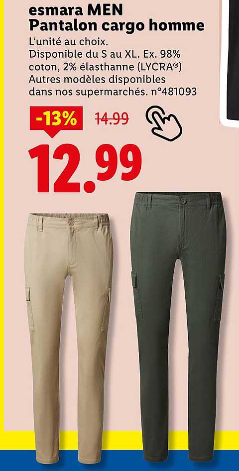 esmarA MEN Pantalon cargo homme
