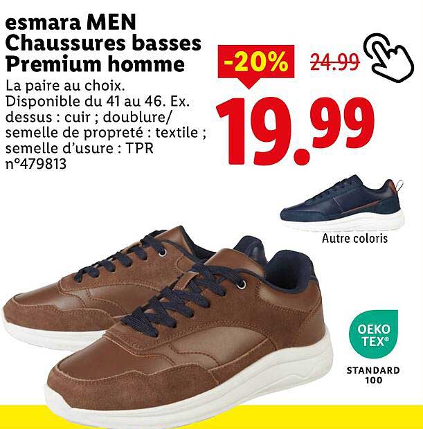 esmaraman MEN Chaussures basses Premium homme
