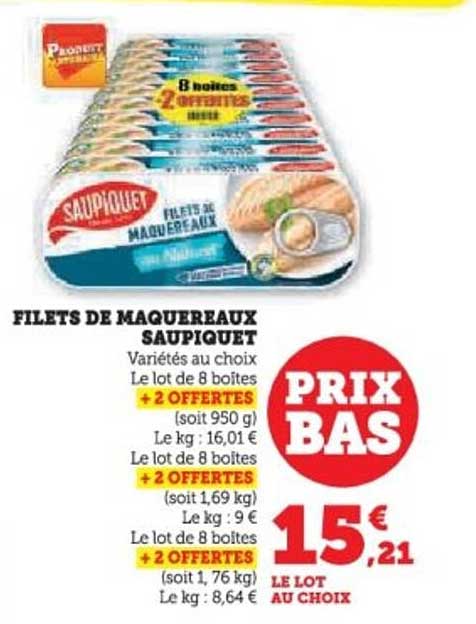 FILETS DE MAQUEREAUX SAUPIQUET