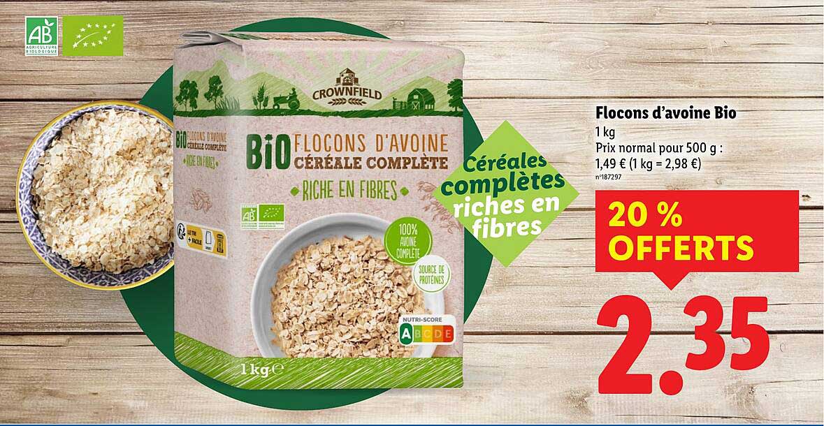Flocons d’avoine Bio