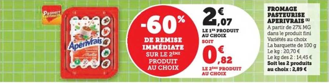 FROMAGE PASTEURISÉ APERIVRAIS