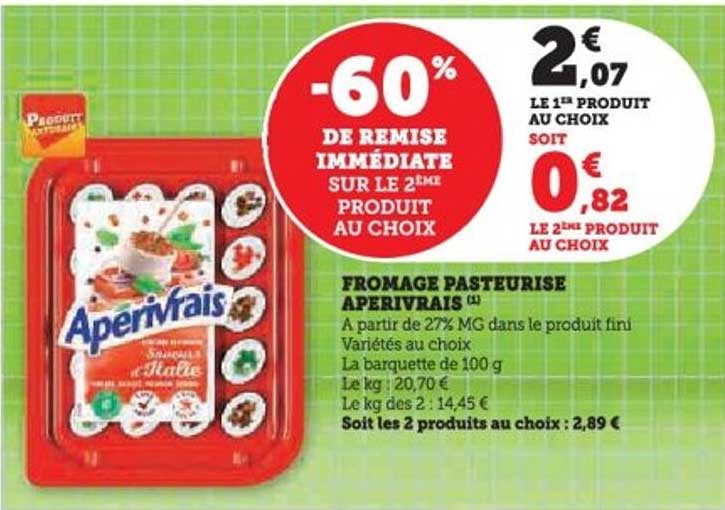 FROMAGE PASTEURISE APERIVRAIS