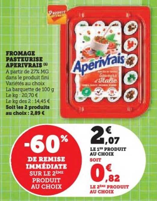 FROMAGE PASTEURISE APERIVRAIS
