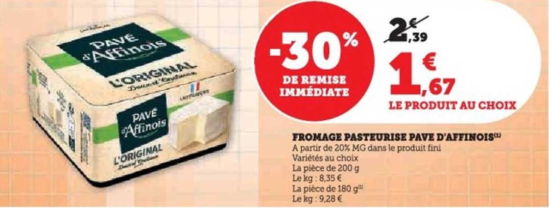 FROMAGE PASTEURISE PAVE D'AFFINOIS