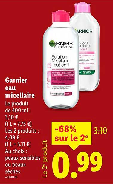 Garnier eau micellaire