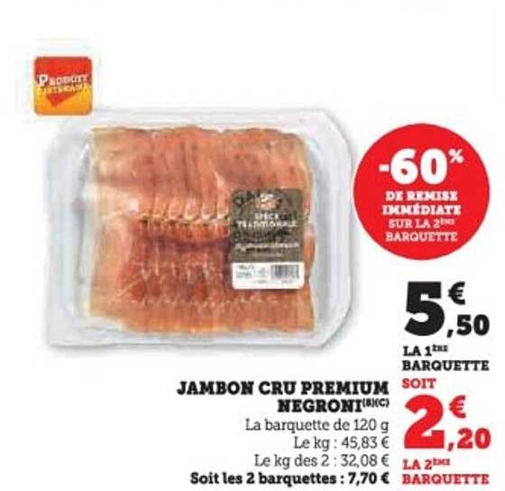 JAMBON CRU PREMIUM NEGRONI