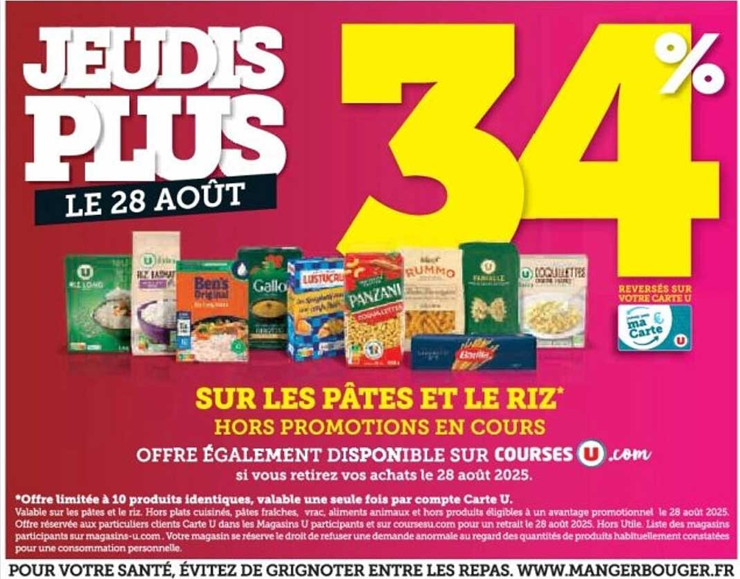 JEUDIS PLUS LE 28 AOÛT 34%