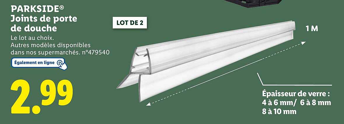 Joints de porte de douche